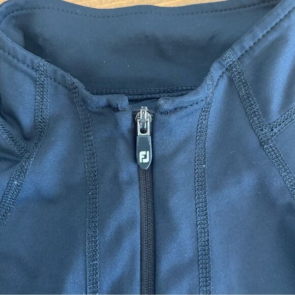 Ladies Golf Athletic FootJoy Black Zip Up Lightweight Jacket Small - Picture 10 of 11